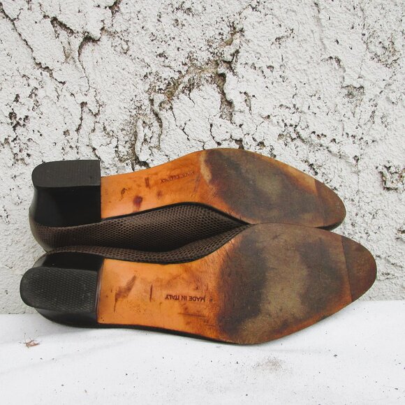Salvatore Ferragamo cool brown low heels 6.5B - Picture 7 of 7